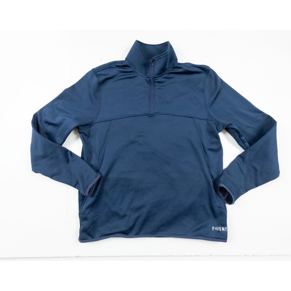 Rhone Sweater Adult Large Blue 1/4 Zip Pullover Fleece Mens Outdoors Long Sleeve